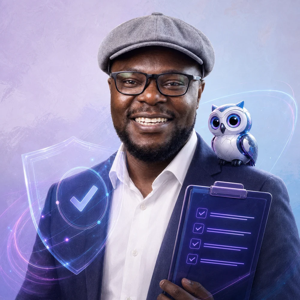 Kateule Bwalya imagined as The Responsible AI Guardian