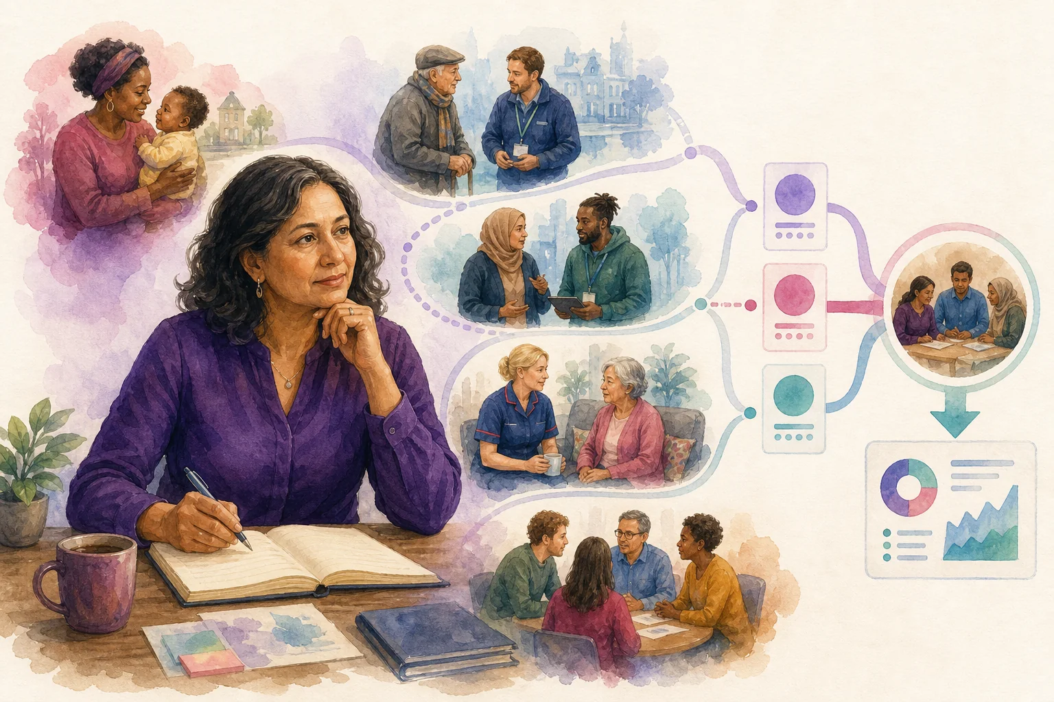 A commissioner mapping community needs into digital service options
