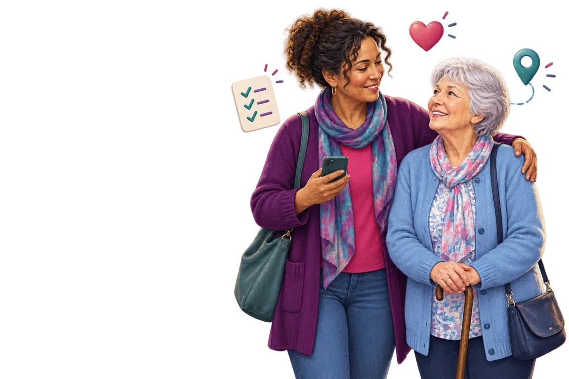 An unpaid carer and the person they support